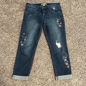 Democracy Women’s Girlfriend Patterned Blue Jeans Size 6